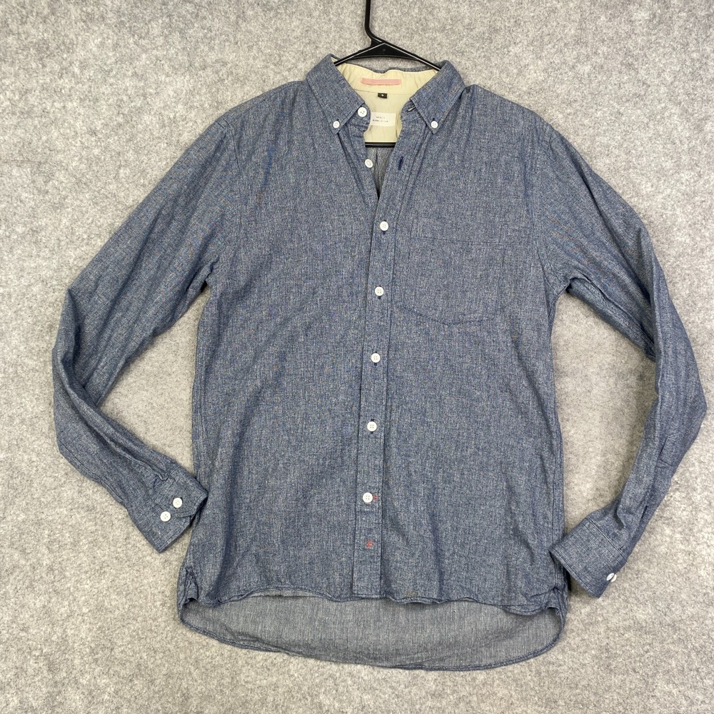 Apolis Indigo Flannel Button Down Shirt Shacket Premium Mens Size Small